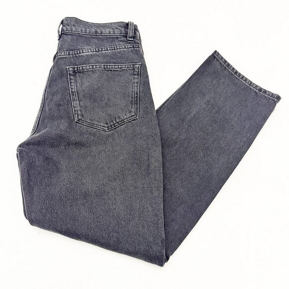 Reformation Cynthia High Rise Straight Jeans Charcoal Black Denim Jeans Size 28 - Picture 10 of 10